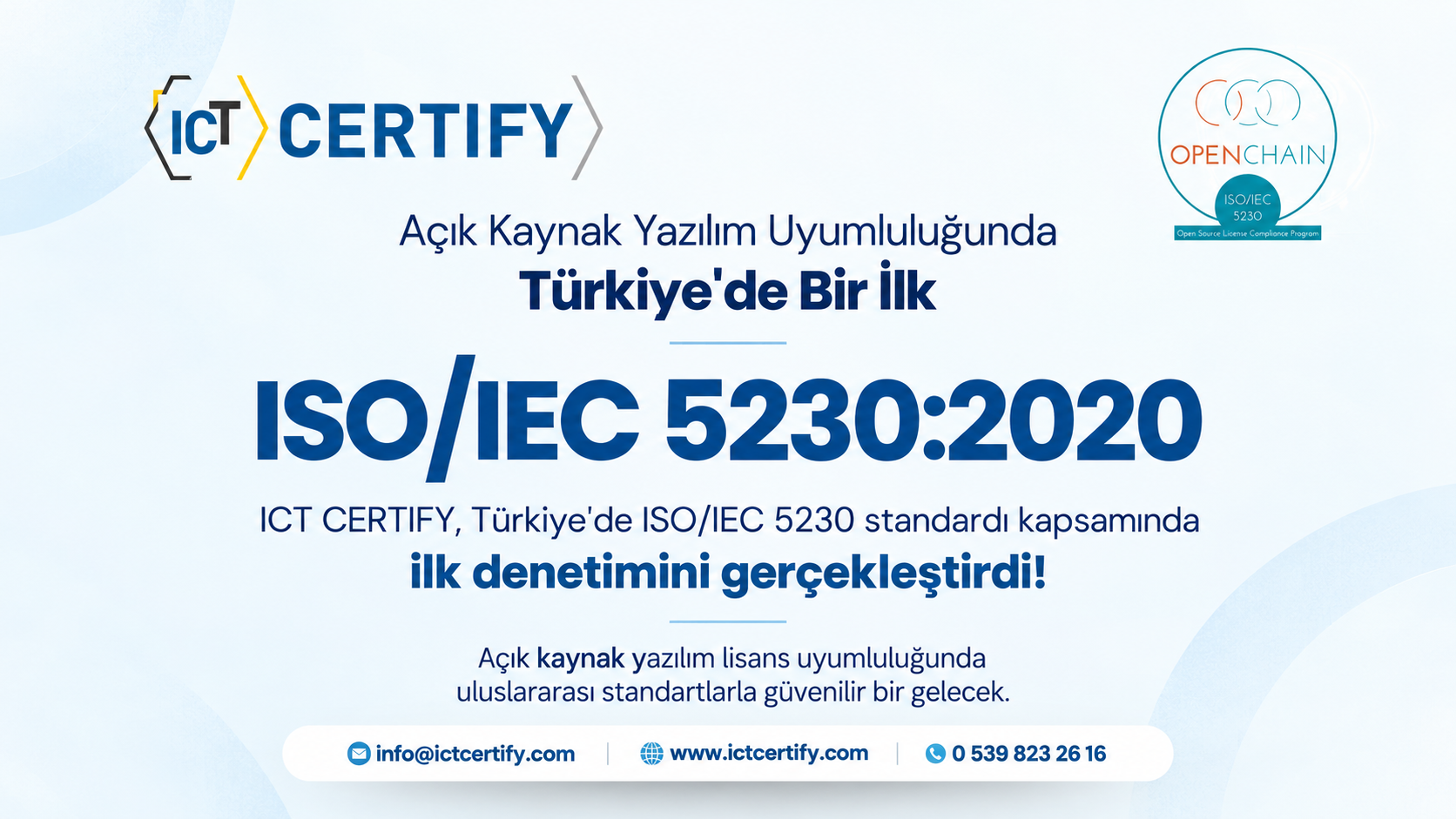 ISO/IEC 5230 İlk Denetim