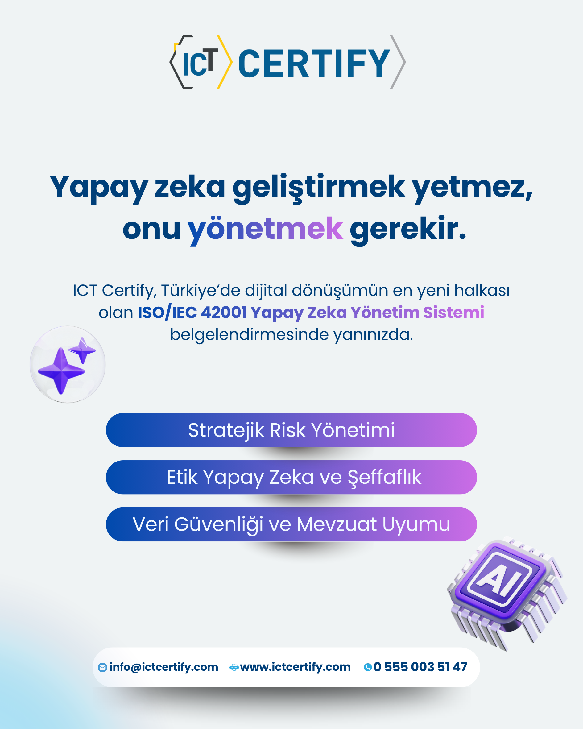 Yapay Zeka Yönetimi Neden Önemlidir? ISO/IEC 42001 ile Stratejik AI Yönetimi | ICT Certify
